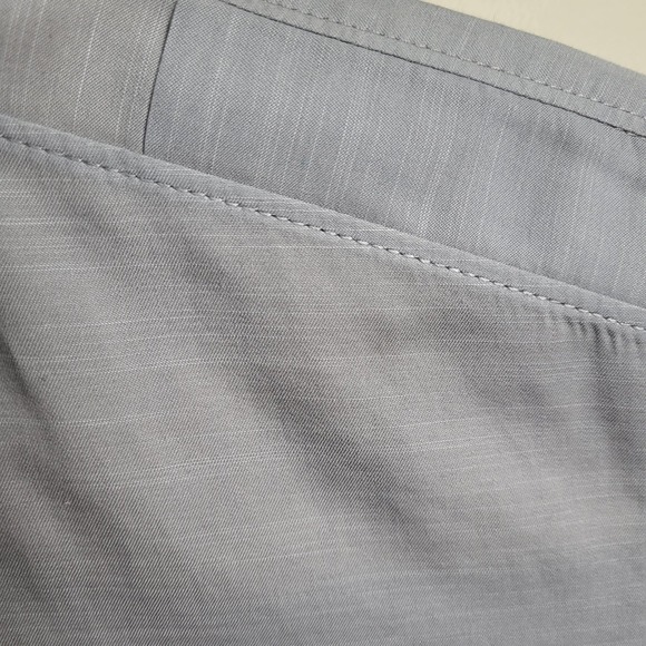 Calvin Klein Mens Large Dress Shirt Long Sleeve Button Down Gray Roll up Sleeve - Picture 5 of 11